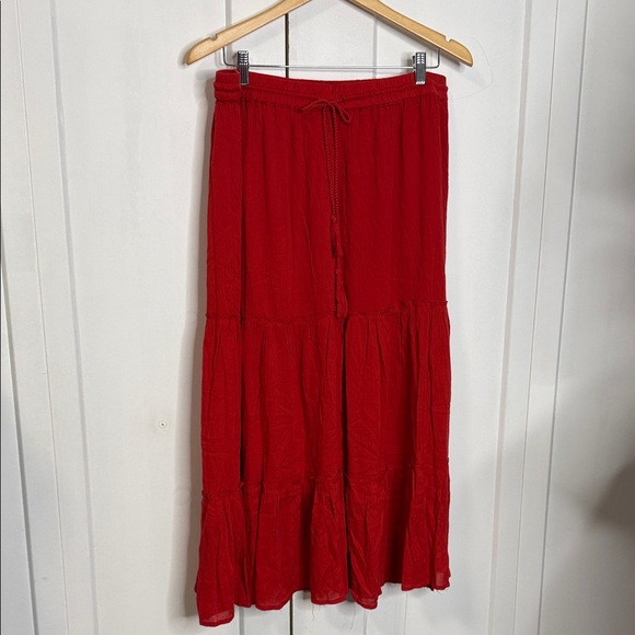 gypsie blu Dresses & Skirts - Gypsie Blu - XL - Boho Hippie Red Maxi Skirt